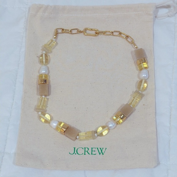 J. Crew Stone and pearl necklace NWOT TOP RATED - Picture 5 of 7